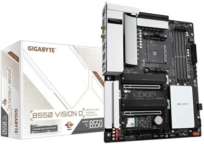 Gigabyte B550 Vision D white motherboard